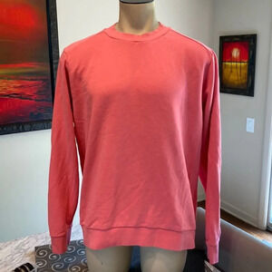 Bonobos men’s slim large pink sweater cuffed sleeves waist light cotton